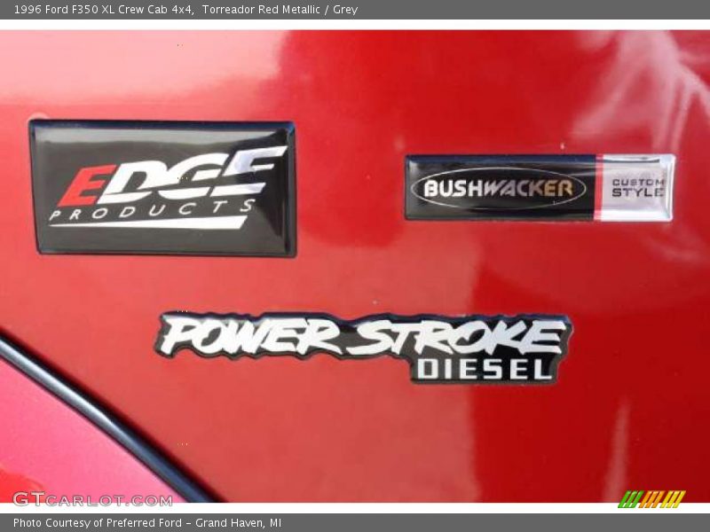 Torreador Red Metallic / Grey 1996 Ford F350 XL Crew Cab 4x4