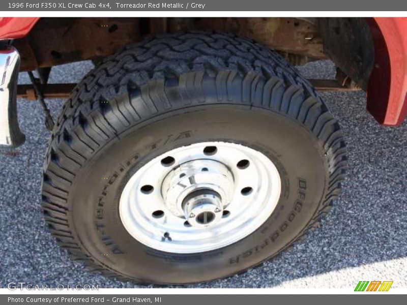 Torreador Red Metallic / Grey 1996 Ford F350 XL Crew Cab 4x4