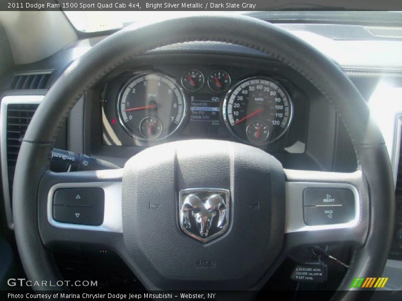 Bright Silver Metallic / Dark Slate Gray 2011 Dodge Ram 1500 Sport Quad Cab 4x4