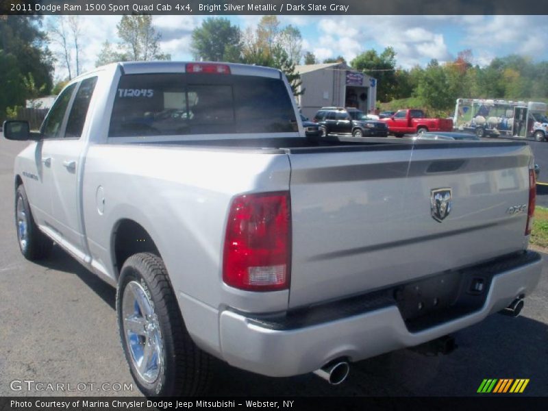 Bright Silver Metallic / Dark Slate Gray 2011 Dodge Ram 1500 Sport Quad Cab 4x4