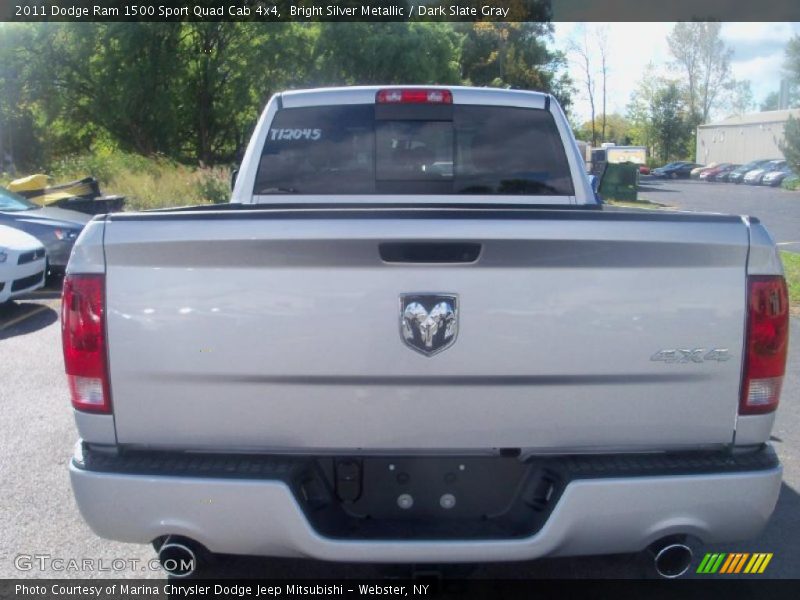 Bright Silver Metallic / Dark Slate Gray 2011 Dodge Ram 1500 Sport Quad Cab 4x4