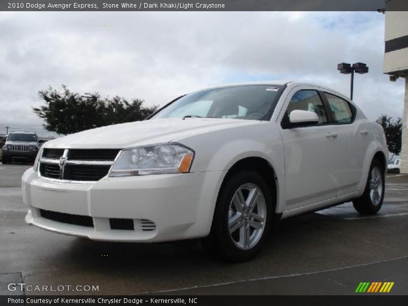 Stone White / Dark Khaki/Light Graystone 2010 Dodge Avenger Express