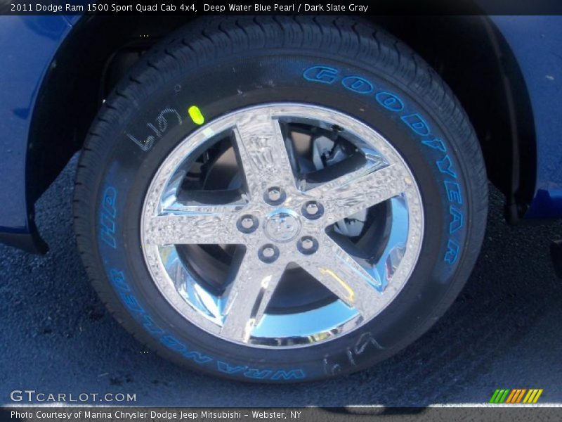 Deep Water Blue Pearl / Dark Slate Gray 2011 Dodge Ram 1500 Sport Quad Cab 4x4