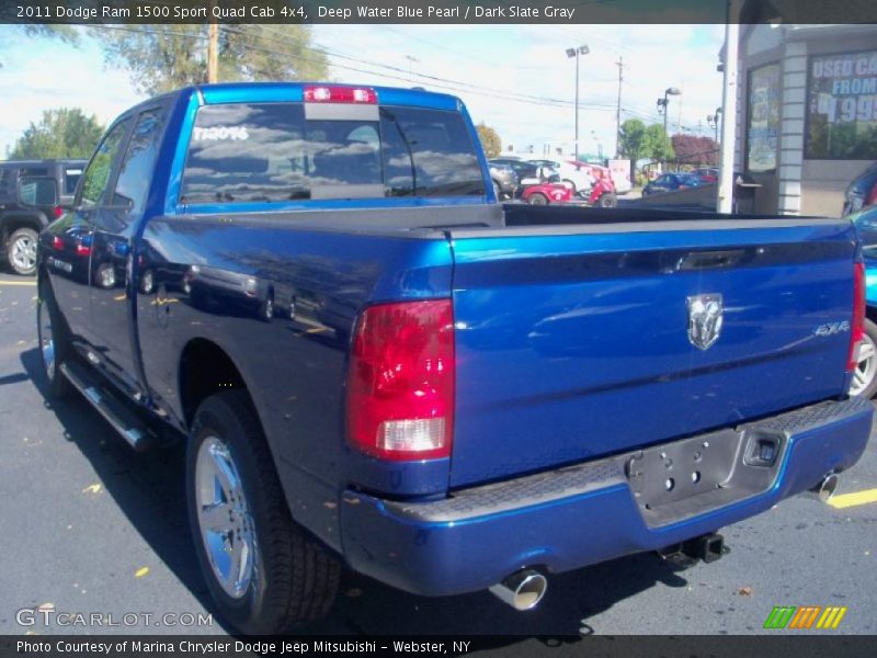 Deep Water Blue Pearl / Dark Slate Gray 2011 Dodge Ram 1500 Sport Quad Cab 4x4