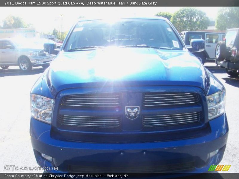 Deep Water Blue Pearl / Dark Slate Gray 2011 Dodge Ram 1500 Sport Quad Cab 4x4