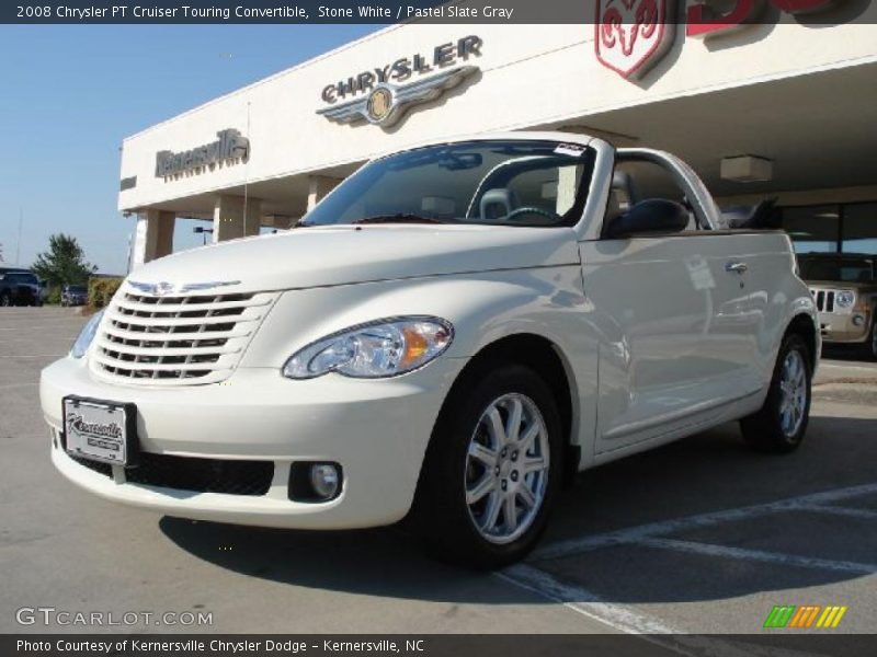 Stone White / Pastel Slate Gray 2008 Chrysler PT Cruiser Touring Convertible