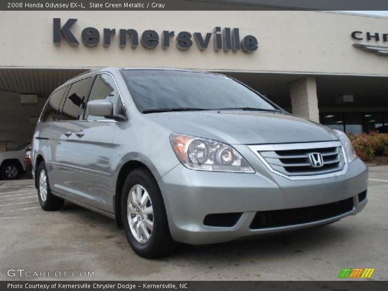 Slate Green Metallic / Gray 2008 Honda Odyssey EX-L