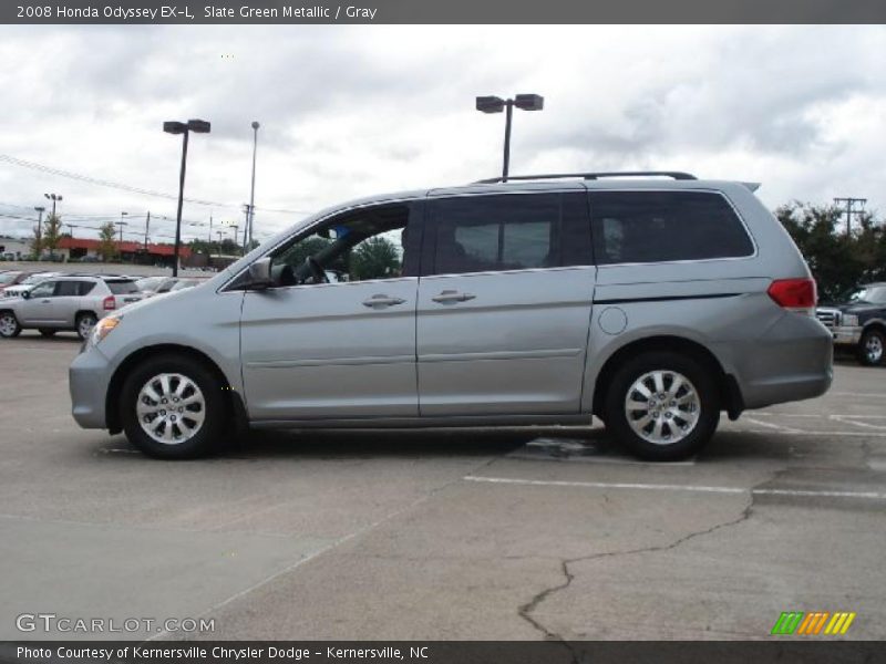 Slate Green Metallic / Gray 2008 Honda Odyssey EX-L