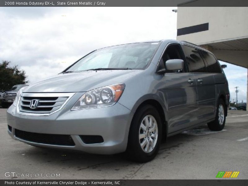 Slate Green Metallic / Gray 2008 Honda Odyssey EX-L
