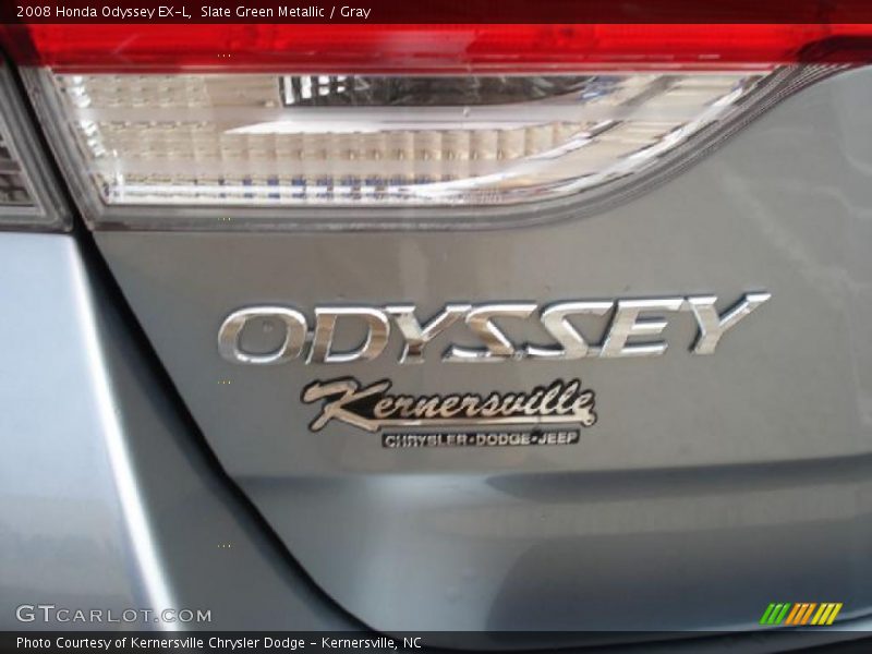 Slate Green Metallic / Gray 2008 Honda Odyssey EX-L