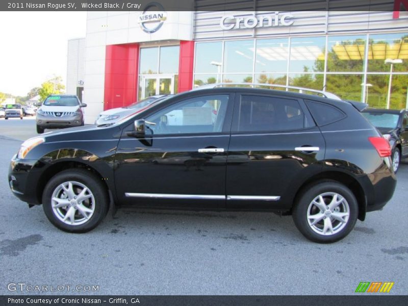 Wicked Black / Gray 2011 Nissan Rogue SV