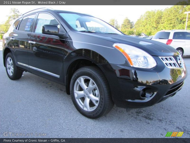 Wicked Black / Gray 2011 Nissan Rogue SV
