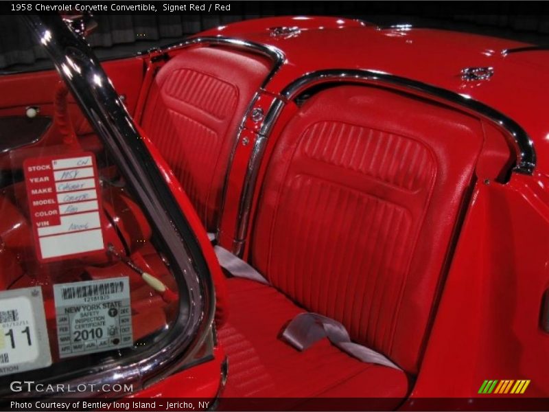 Signet Red / Red 1958 Chevrolet Corvette Convertible
