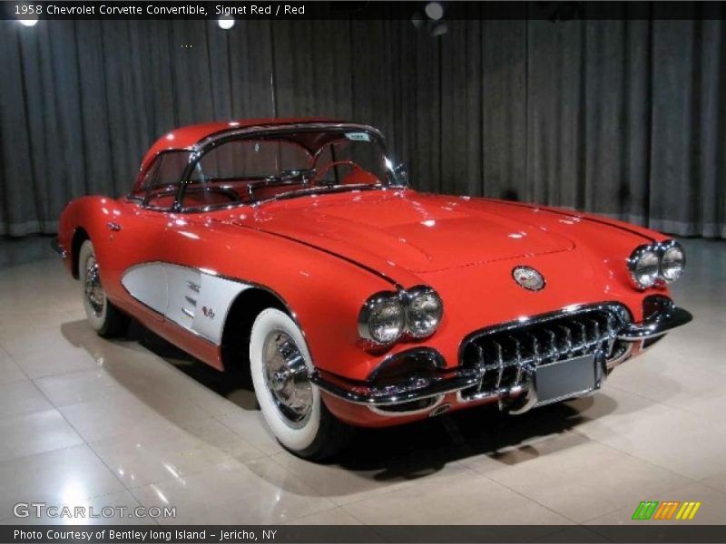Signet Red / Red 1958 Chevrolet Corvette Convertible