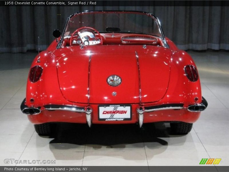 Signet Red / Red 1958 Chevrolet Corvette Convertible