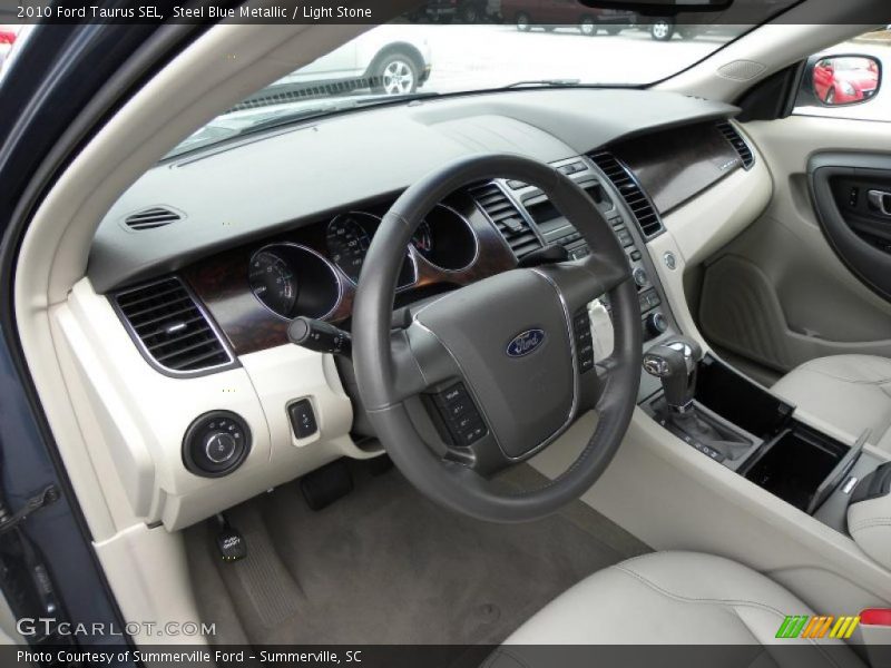 Steel Blue Metallic / Light Stone 2010 Ford Taurus SEL