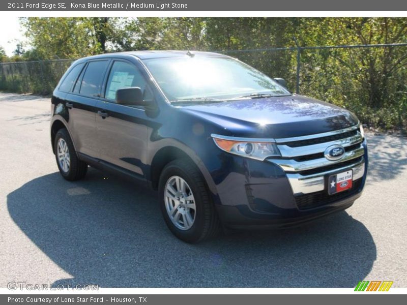 Kona Blue Metallic / Medium Light Stone 2011 Ford Edge SE