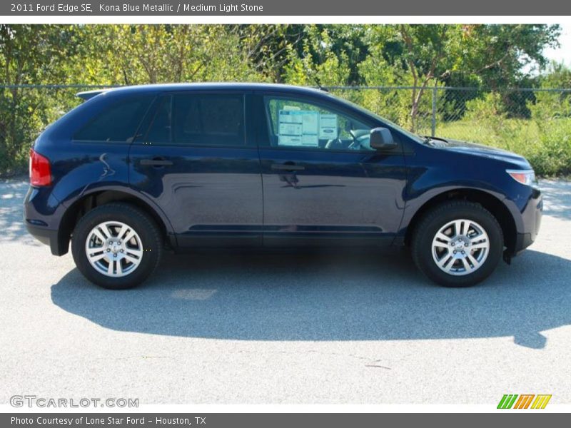 Kona Blue Metallic / Medium Light Stone 2011 Ford Edge SE