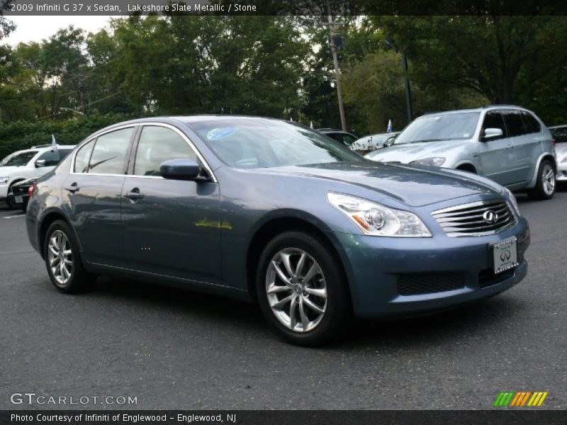 Lakeshore Slate Metallic / Stone 2009 Infiniti G 37 x Sedan