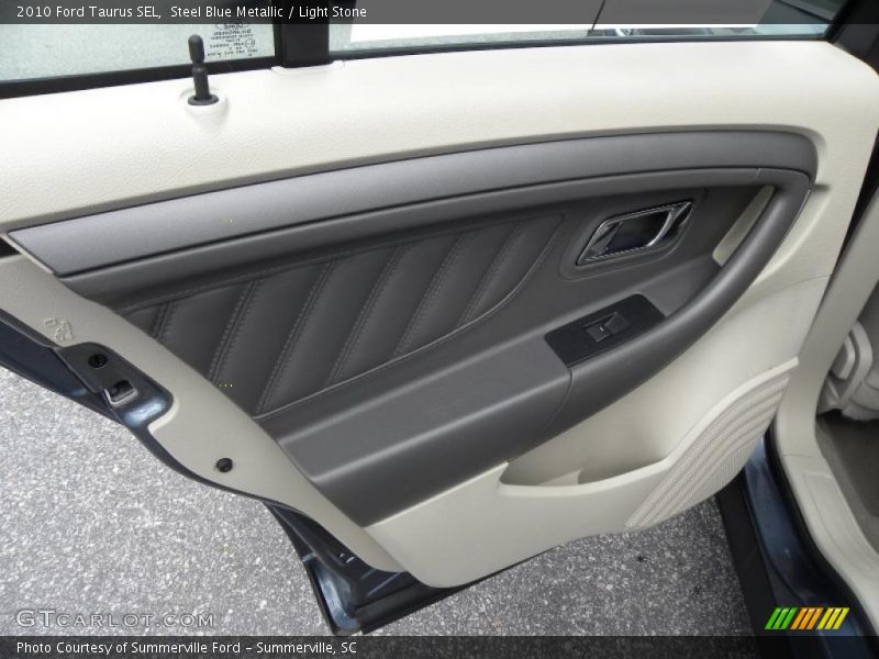 Steel Blue Metallic / Light Stone 2010 Ford Taurus SEL