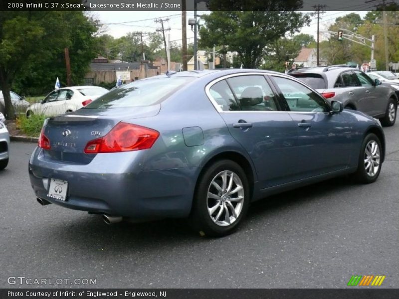 Lakeshore Slate Metallic / Stone 2009 Infiniti G 37 x Sedan