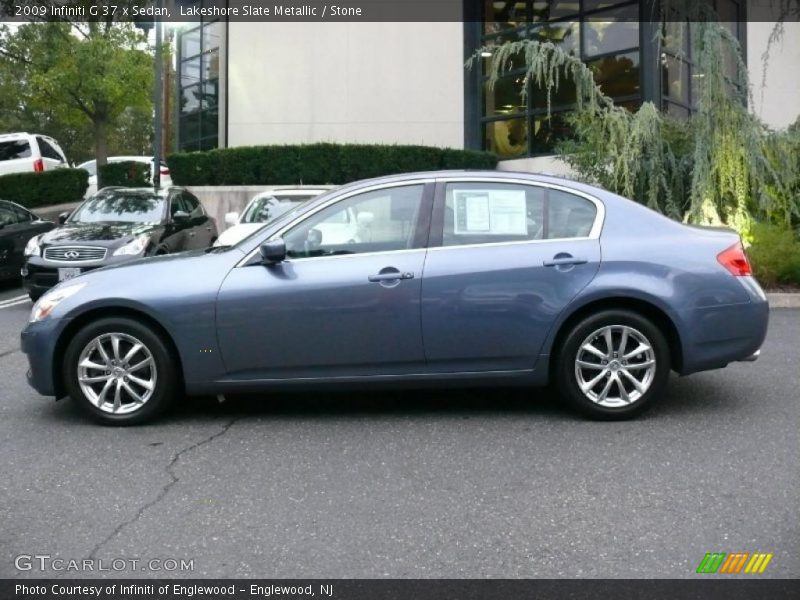 Lakeshore Slate Metallic / Stone 2009 Infiniti G 37 x Sedan