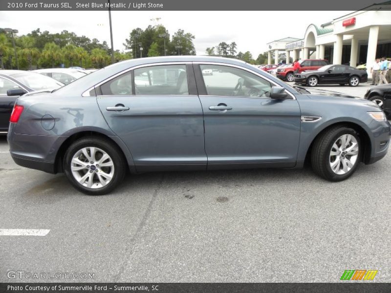 Steel Blue Metallic / Light Stone 2010 Ford Taurus SEL