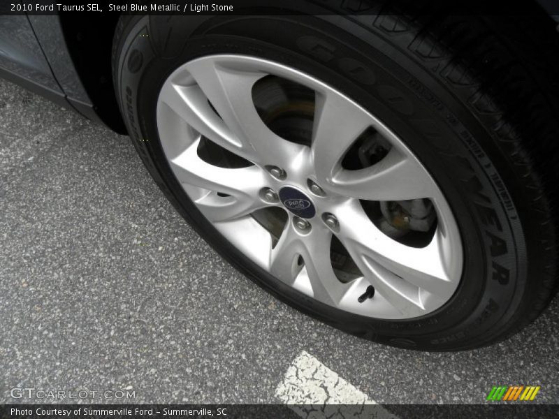 Steel Blue Metallic / Light Stone 2010 Ford Taurus SEL