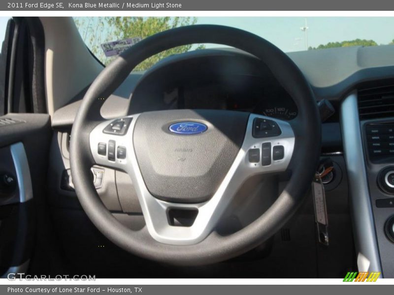 Kona Blue Metallic / Medium Light Stone 2011 Ford Edge SE