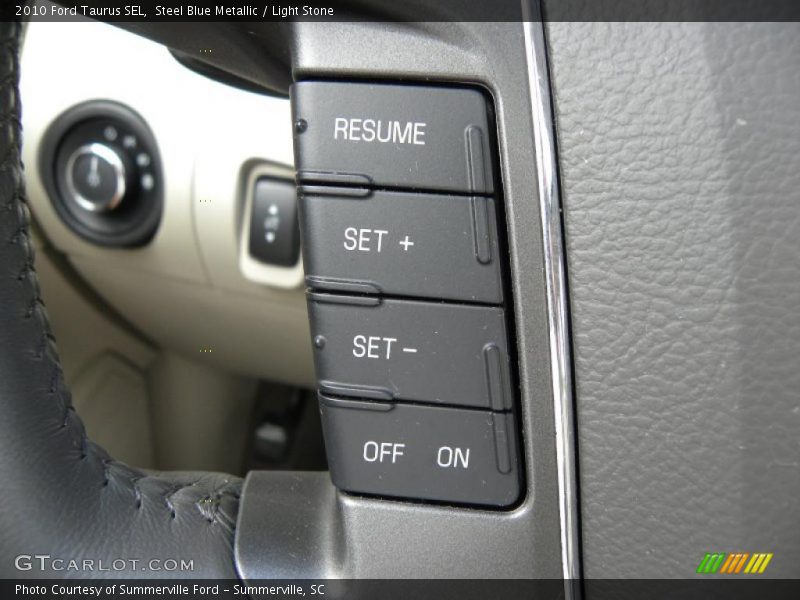 Steel Blue Metallic / Light Stone 2010 Ford Taurus SEL