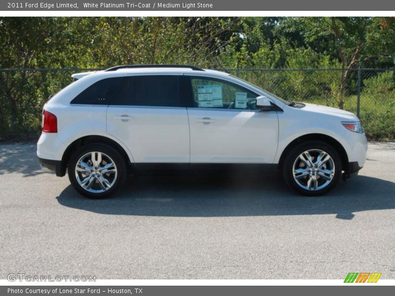 White Platinum Tri-Coat / Medium Light Stone 2011 Ford Edge Limited
