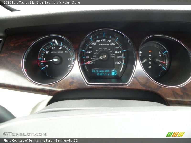 Steel Blue Metallic / Light Stone 2010 Ford Taurus SEL