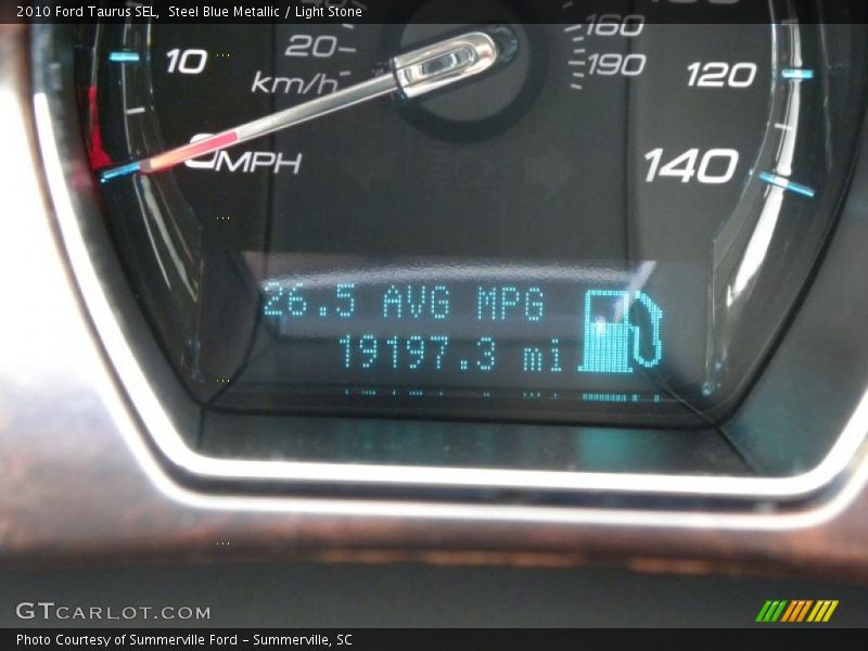 Steel Blue Metallic / Light Stone 2010 Ford Taurus SEL