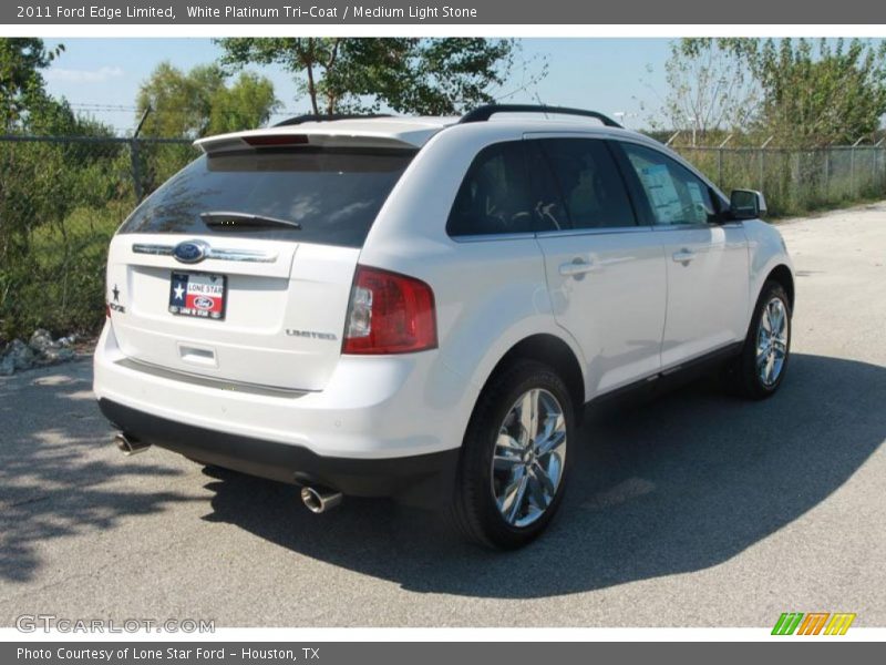 White Platinum Tri-Coat / Medium Light Stone 2011 Ford Edge Limited
