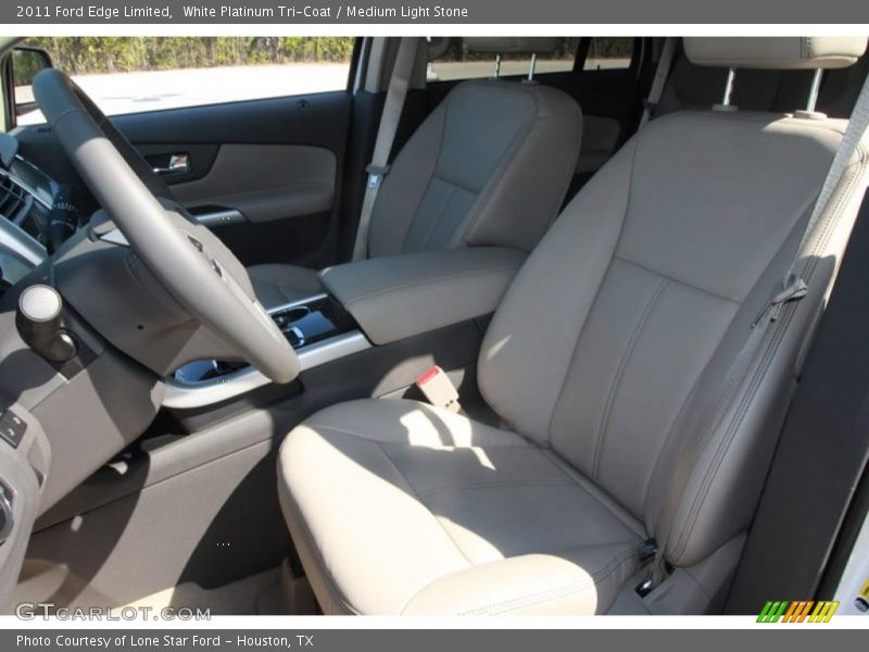 White Platinum Tri-Coat / Medium Light Stone 2011 Ford Edge Limited