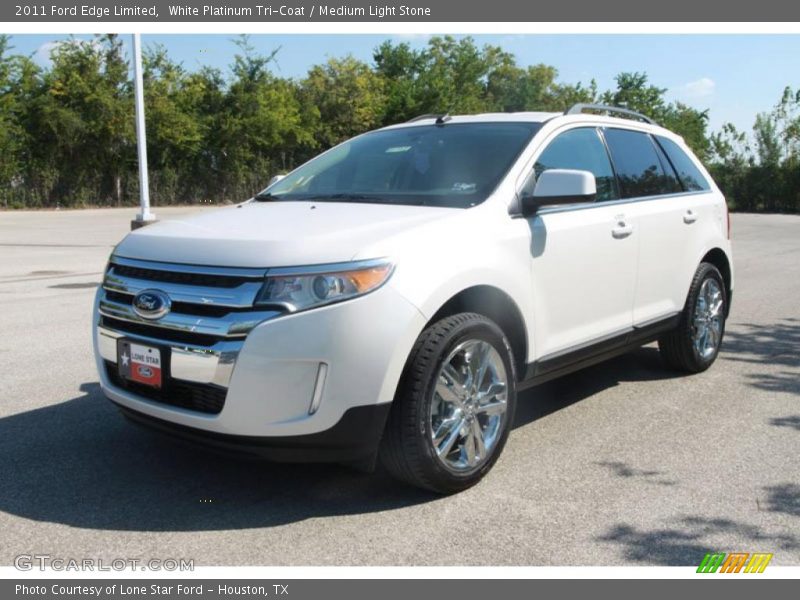 White Platinum Tri-Coat / Medium Light Stone 2011 Ford Edge Limited