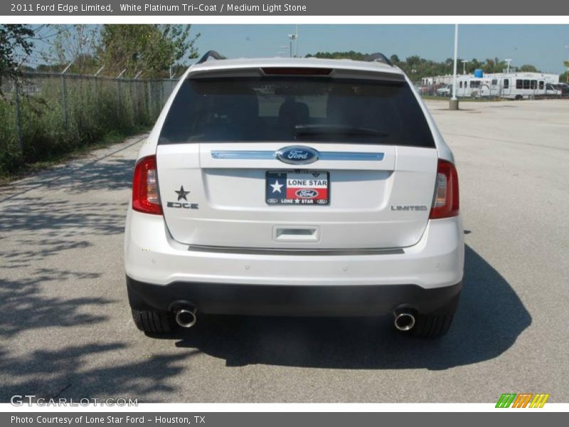 White Platinum Tri-Coat / Medium Light Stone 2011 Ford Edge Limited