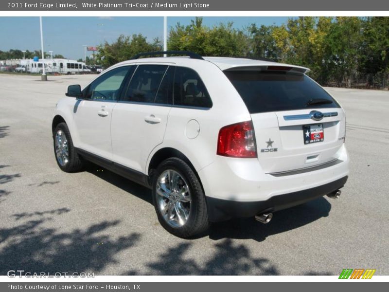 White Platinum Tri-Coat / Medium Light Stone 2011 Ford Edge Limited