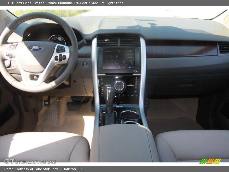 White Platinum Tri-Coat / Medium Light Stone 2011 Ford Edge Limited