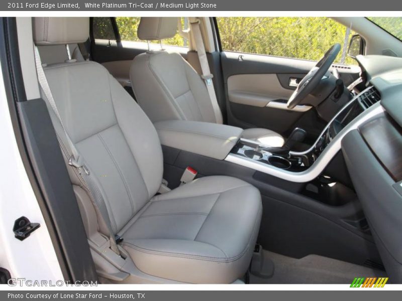White Platinum Tri-Coat / Medium Light Stone 2011 Ford Edge Limited