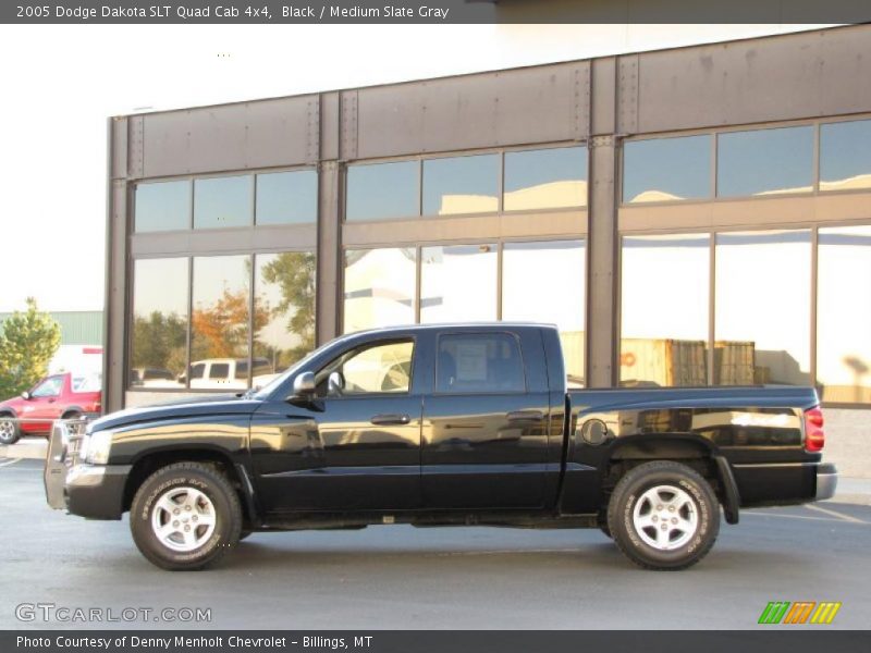 Black / Medium Slate Gray 2005 Dodge Dakota SLT Quad Cab 4x4