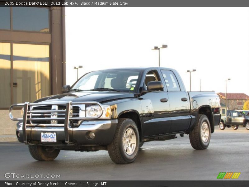 Black / Medium Slate Gray 2005 Dodge Dakota SLT Quad Cab 4x4