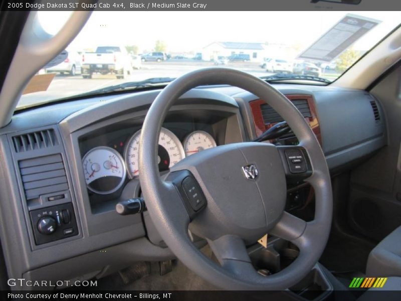 Black / Medium Slate Gray 2005 Dodge Dakota SLT Quad Cab 4x4