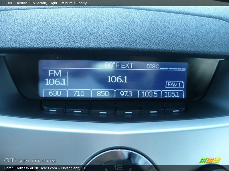 Light Platinum / Ebony 2008 Cadillac CTS Sedan