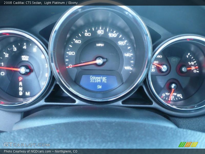 Light Platinum / Ebony 2008 Cadillac CTS Sedan