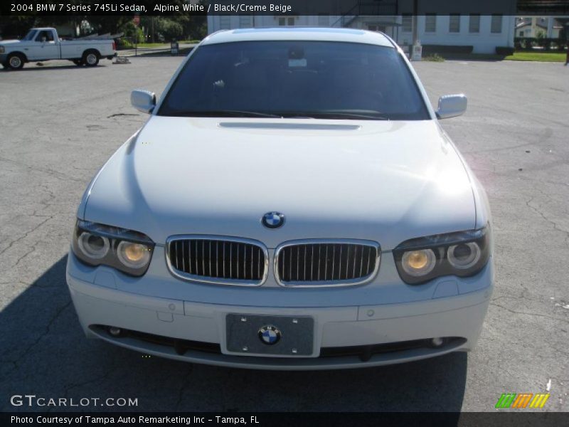 Alpine White / Black/Creme Beige 2004 BMW 7 Series 745Li Sedan