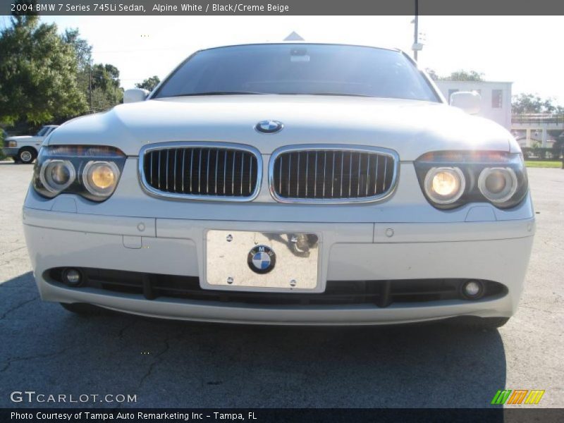 Alpine White / Black/Creme Beige 2004 BMW 7 Series 745Li Sedan