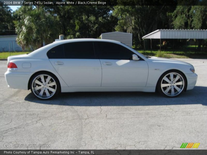 Alpine White / Black/Creme Beige 2004 BMW 7 Series 745Li Sedan