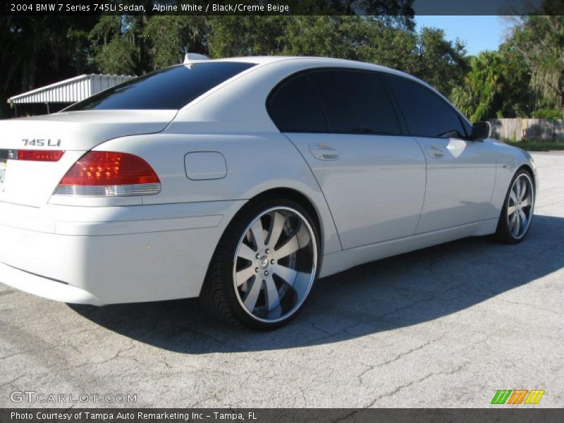 Alpine White / Black/Creme Beige 2004 BMW 7 Series 745Li Sedan