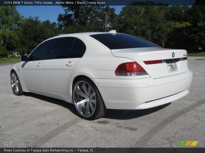 Alpine White / Black/Creme Beige 2004 BMW 7 Series 745Li Sedan